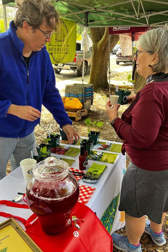 school kids in garden